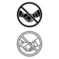 Stop Corruption icon vector set. bribery illustration sign collection. agreement symbol.