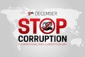 Stop Corruption and International Anti-Corruption Day Banner Illustration