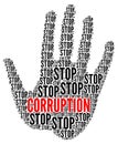 Stop corruption symbol icon
