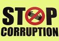 Stop corruption symbol Royalty Free Stock Photo
