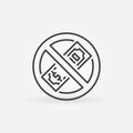 Stop Corruption vector Bribery Ban concept line icon or symbol