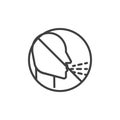 Stop Cough line icon