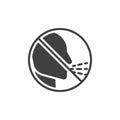 Stop Cough vector icon