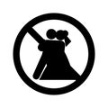Stop Couple dance Isolated Vector icon which can easily modify or edit Royalty Free Stock Photo