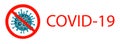 Stop Covid-19 ,concept coronavirus COVID-19. virus wuhan from china.Sign & Symbol,Disease, bacteria, communicable - vector Illustr