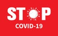 Stop covid-19 with virus icon. Royalty Free Stock Photo