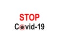 Stop covid-19 icon. Vector illustration, flat design Royalty Free Stock Photo