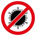 Stop Covid Infection Flat Icon Symbol