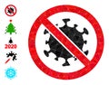 Stop Covid Virus Triangle Icon and Other Icons