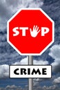 Stop crime Royalty Free Stock Photo