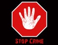 Stop Crime Illustration Royalty Free Stock Photo