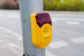 Stop - crosswalk button Royalty Free Stock Photo