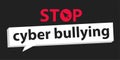 Stop cyber bullying background