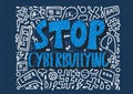 Stop cyberbullying quote. Vector concept desing.