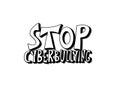 Stop cyberbullying quote. Vector text design sign.