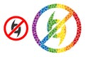 Dotted Stop Cyclone Mosaic Icon of Rainbow Circles