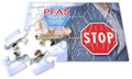 Stop dangerous PFAS per-and polyfluoroalkyl substances concept Royalty Free Stock Photo