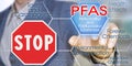 Stop dangerous PFAS - Perfluoroalkyl and Polyfluoroalkyl Substances Royalty Free Stock Photo