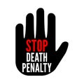 Stop death penalty symbol