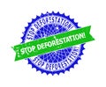 STOP DEFORESTATION! Bicolor Rosette Grunged Stamp