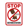 Stop deforestation poster or banner