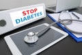 STOP DIABETES CONCEPT Royalty Free Stock Photo