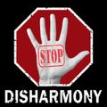 Stop disharmony conceptual illustration Royalty Free Stock Photo