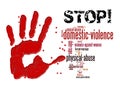 Stop domestic violence against women and girls Royalty Free Stock Photo