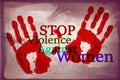 Stop domestic violence against women Royalty Free Stock Photo
