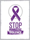 Stop Domestic Violence Stamp. Creative Social Vector Design Element Concept