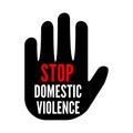 Stop domestic violence symbol