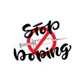 Stop Doping icon with syringe. Anti drug concept. Conceptual vector banner or poster. Royalty Free Stock Photo