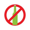 Stop drinking alcohol flat design