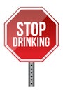 Stop drinking sign