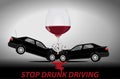 Stop drunk driving concept.