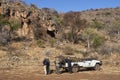 Madikwe, South Africa-4th September 2104: A stop on an early morning safari at Madikwe Game Reserve.