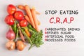 Stop Eating CRAP text and group vegetables