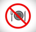 Stop eating icon Royalty Free Stock Photo