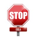 Stop ebola sign illustration design