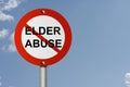 Stop Elder Abuse Sign Royalty Free Stock Photo