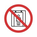 Stop Elevator Isolated Vector icon which can easily modify or edit Royalty Free Stock Photo