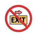 Stop Exit Isolated Vector icon which can easily modify or edit