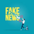 Stop fake news and misinformation spreading on internet and media concept Royalty Free Stock Photo