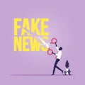 Stop fake news and misinformation spreading on internet and media concept Royalty Free Stock Photo