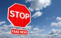 Stop Fake News traffic sign illustration