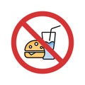 Stop Fast food Isolated Vector icon which can easily modify or edit Royalty Free Stock Photo