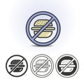 No fast food flat icon Royalty Free Stock Photo