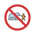 Stop feed the bear Isolated Vector icon which can easily modify or edit Royalty Free Stock Photo
