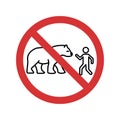 Stop feed the bear Isolated Vector icon which can easily modify or edit Royalty Free Stock Photo