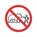 Stop feed the bear Isolated Vector icon which can easily modify or edit